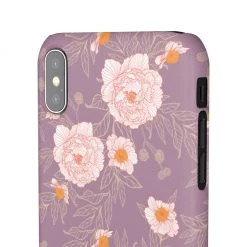 Printify Orange Peonies Floral Rose Phone Case