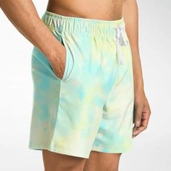 Subliminator Blue Lemon Tie Dye Fleece Shorts