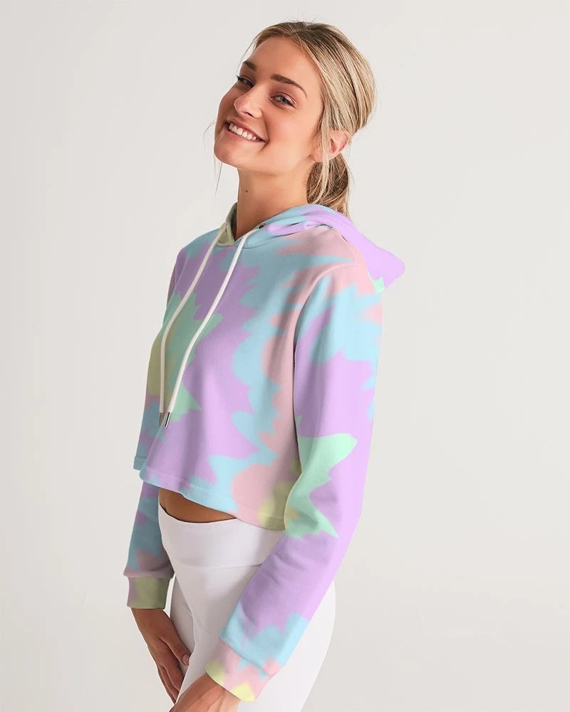 Harlow & Lloyd Hoodies Pastel Smash Tie Dye Women's Cropped Hoodie 6 Harlow & Lloyd Hoodies Pastel Smash Tie Dye Women's Cropped Hoodie