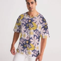 Harlow & Lloyd T Shirts & Tanks Purple Frisky Floral Men's Premium Heavyweight Tee