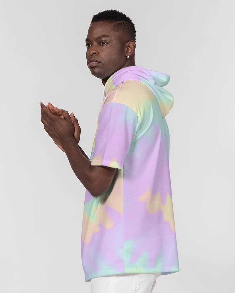 Harlow & Lloyd Hoodies Lilac Mint Tie Dye Men's Premium Heavyweight Short Sleeve Hoodie 9 Harlow & Lloyd Hoodies Lilac Mint Tie Dye Men's Premium Heavyweight Short Sleeve Hoodie