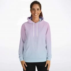 Subliminator Pink Blue Color Fade Unisex Hoodie