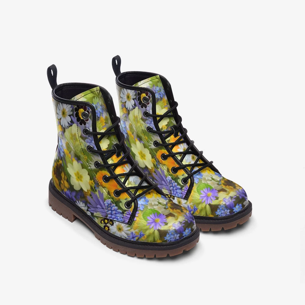 Harlow & Lloyd Shoes Spring Flowers Lace Up Boots 4 Harlow & Lloyd Shoes Spring Flowers Lace Up Boots