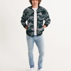 Harlow & Lloyd Green Camo Men's Bomber Jacket Jackets