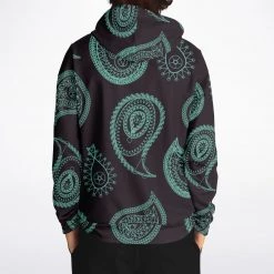 Subliminator Mint Paisley Unisex Hoodie Hoodies
