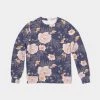 Harlow & Lloyd Orange Peonies Floral Orient Blue Men's French Terry Pullover Sweatshirt Sweatshirts & Pullovers