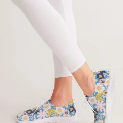 Harlow & Lloyd Shoes Blue Frisky Floral Women's Lace Up Flyknit Shoe