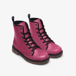 Harlow & Lloyd Raspberry Red Lace Up Boots