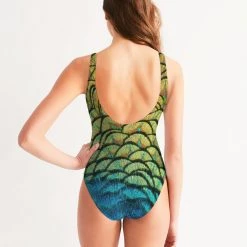 Harlow & Lloyd Vivid Peacock Women's One-Piece Swimsuit