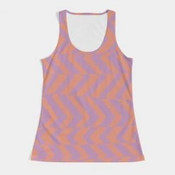 Harlow & Lloyd Peach & Orchid Striped Women's Tank T Shirts & Tanks