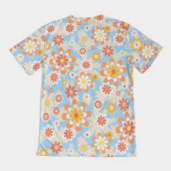 Harlow & Lloyd Blue Blooming Mod Floral Men's Tee T Shirts & Tanks 17 Harlow & Lloyd Blue Blooming Mod Floral Men's Tee T Shirts & Tanks