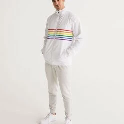 Harlow & Lloyd Jackets Rainbow Stripes Windbreaker
