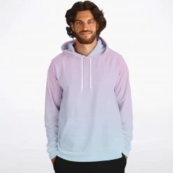 Subliminator Pink Blue Color Fade Unisex Hoodie