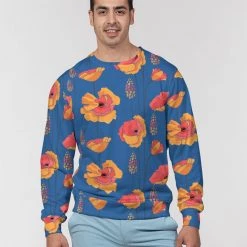 Harlow & Lloyd Wild Orange Vines Men's French Terry Pullover Sweatshirt
