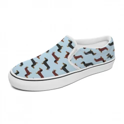 ThisNew Dachshund Blue Slip On Unisex Canvas Shoes