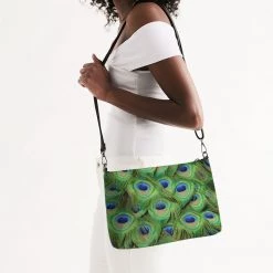 Harlow & Lloyd Stunning Peacock Feathers Daily Zip Pouch