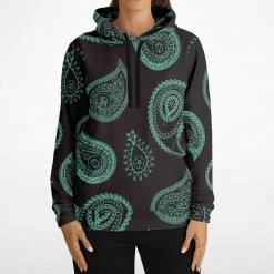 Subliminator Mint Paisley Unisex Hoodie Hoodies