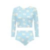 Harlow & Lloyd Blue Daisy's Long Sleeve Swimsuit Set 1 Harlow & Lloyd Blue Daisy's Long Sleeve Swimsuit Set