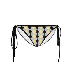 Harlow & Lloyd Yellow Argyle Check Bikini Bottom