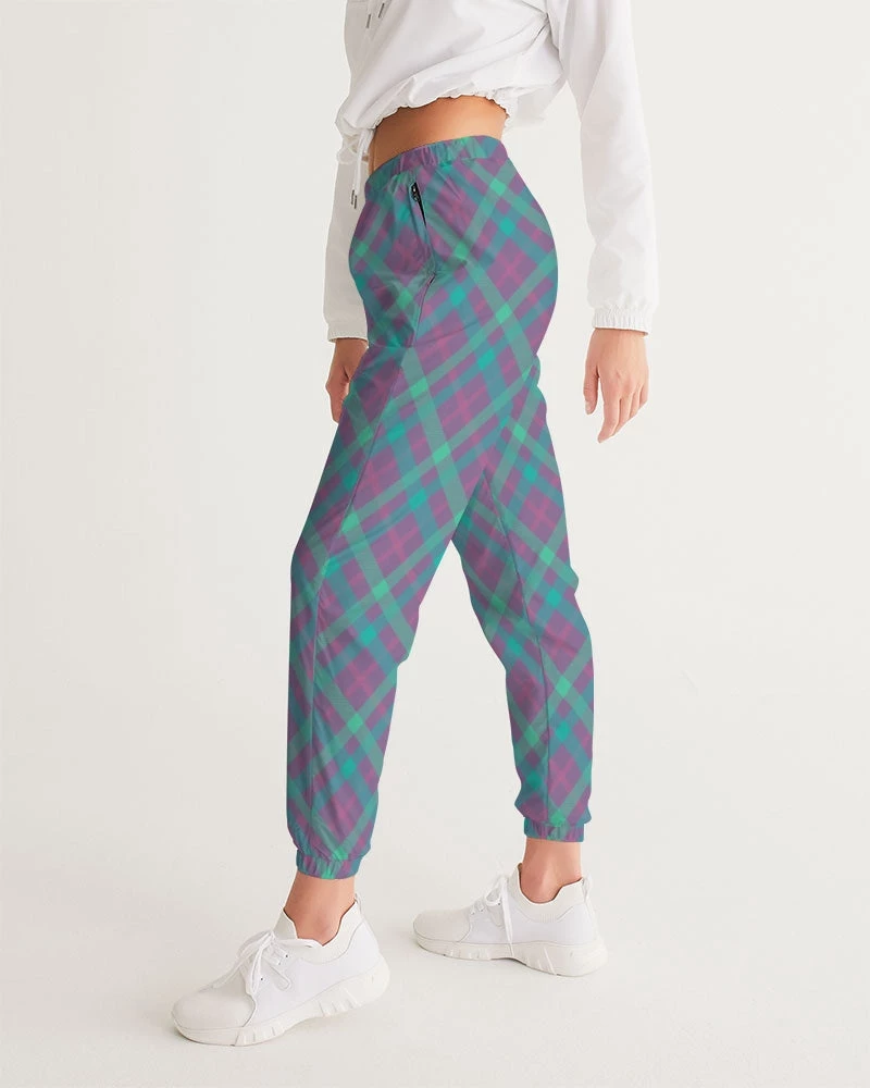 Harlow & Lloyd Purple & Green Tartan Lightweight Women's Track Pants Pants & Joggers 3 Harlow & Lloyd Purple & Green Tartan Lightweight Women's Track Pants Pants & Joggers