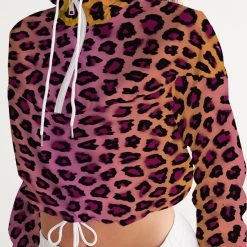 Harlow & Lloyd Jackets Vivid Cheetah Women's Cropped Windbreaker