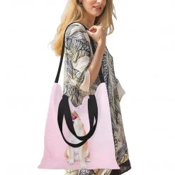 Interestprint Bags Medium Canvas Tote With Custom Photo