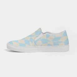 Harlow & Lloyd Blue & Vanilla Ripple Check Men's Slip On Canvas Shoe Shoes 14 Harlow & Lloyd Blue & Vanilla Ripple Check Men's Slip On Canvas Shoe Shoes