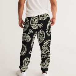 Harlow & Lloyd Black & Bone Paisley Men's Lightweight Track Pants Pants & Joggers 13 Harlow & Lloyd Black & Bone Paisley Men's Lightweight Track Pants Pants & Joggers