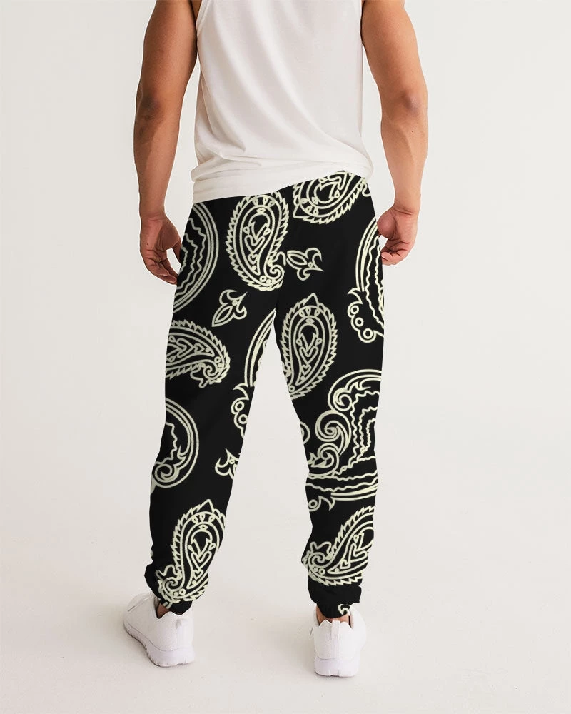 Harlow & Lloyd Black & Bone Paisley Men's Lightweight Track Pants Pants & Joggers 6 Harlow & Lloyd Black & Bone Paisley Men's Lightweight Track Pants Pants & Joggers