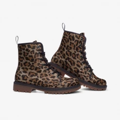 Harlow & Lloyd Leopard Skin Lace Up Boots
