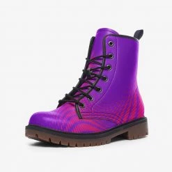 Harlow & LLoyd Wicked Purple Dots Lace Up Boots