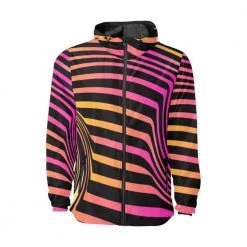 Harlow & LLoyd Neon Sunrise Unisex Hooded Windbreaker Jacket