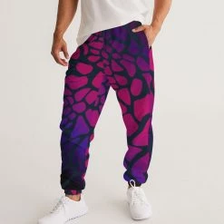 Harlow & Lloyd Pants & Joggers Raspberry Giraffe Men's Lightweight Track Pants