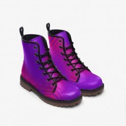Harlow & LLoyd Wicked Purple Dots Lace Up Boots