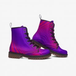 Harlow & LLoyd Wicked Purple Dots Lace Up Boots