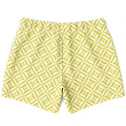 Subliminator Yellow Geometric Pattern Swim Shorts