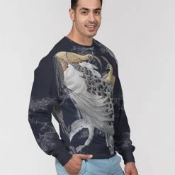 Harlow & Lloyd Perched Peacocks French Terry Pullover Sweatshirt Sweatshirts & Pullovers