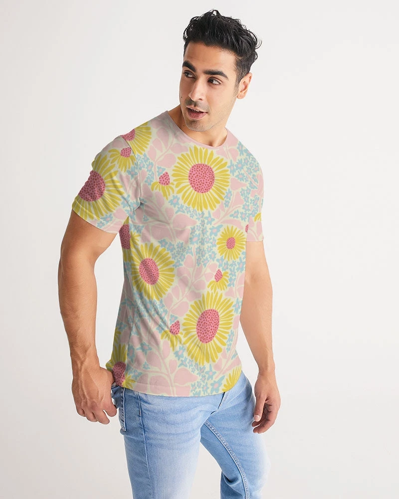 Harlow & Lloyd T Shirts & Tanks Retro Sunflowers Pink Men's T Shirt 5 Harlow & Lloyd T Shirts & Tanks Retro Sunflowers Pink Men's T Shirt