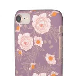 Printify Orange Peonies Floral Rose Phone Case