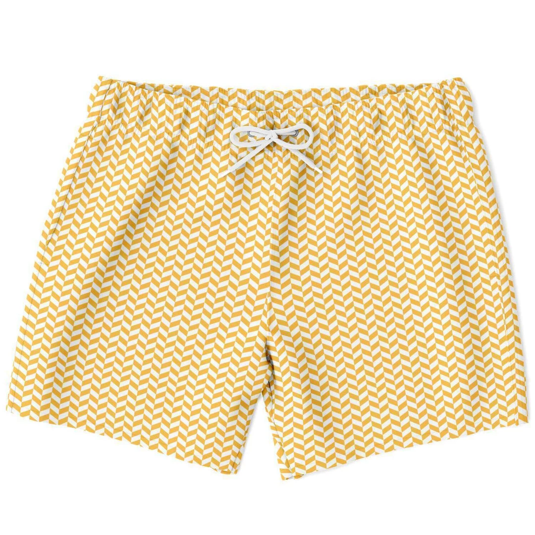 Subliminator Men Mango Herringbone Swim Shorts 3 Subliminator Men Mango Herringbone Swim Shorts