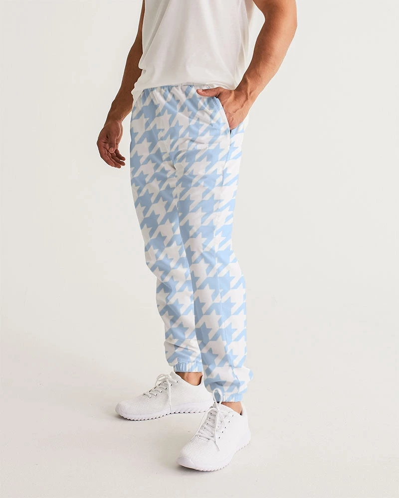 Harlow & Lloyd Baby Blue Large Houndstooth Lightweight Men's Track Pants 5 Harlow & Lloyd Baby Blue Large Houndstooth Lightweight Men's Track Pants