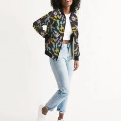 Harlow & Lloyd Evening Floral Women's Bomber Jacket 13 Harlow & Lloyd Evening Floral Women's Bomber Jacket