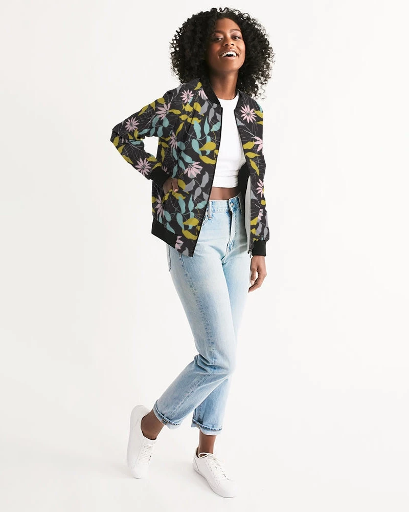 Harlow & Lloyd Evening Floral Women's Bomber Jacket 6 Harlow & Lloyd Evening Floral Women's Bomber Jacket