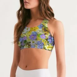 Harlow & Lloyd Spring Flowers Women's Seamless Sports Bra