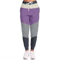 Subliminator Purple Charcoal Gray Unisex Fleece Joggers Pants & Joggers