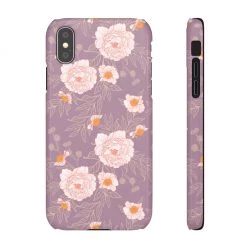 Printify Orange Peonies Floral Rose Phone Case