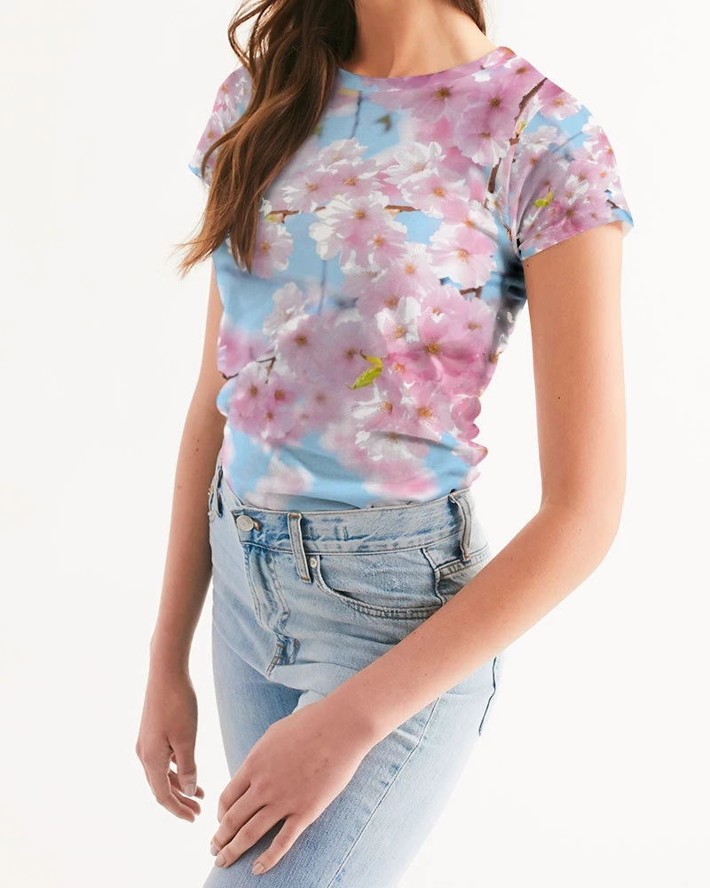 Harlow & Lloyd Cherry Blossom Sky Women's Tee 7 Harlow & Lloyd Cherry Blossom Sky Women's Tee