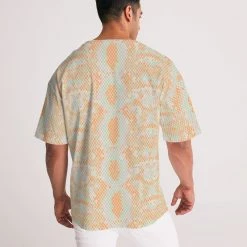 Harlow & Lloyd Green & Orange Snake Print Men's Premium Heavyweight Tee