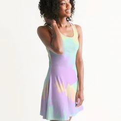 Harlow & Lloyd Lilac Mint Tie Dye Women's Racerback Dress