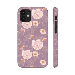 Printify Orange Peonies Floral Rose Phone Case